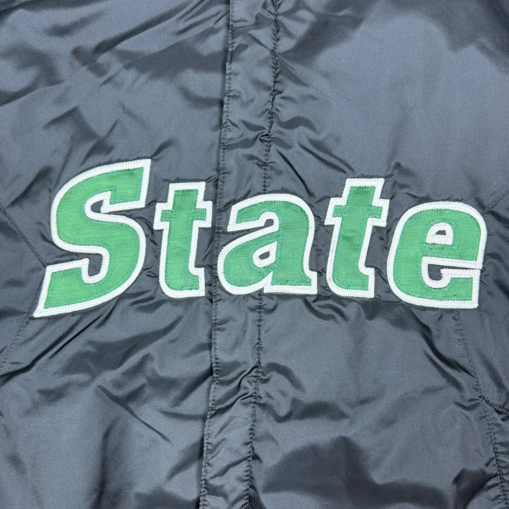 Adidas State Warmup Jacket Mens Small Black Green‎ Snap Windbreaker
